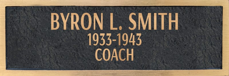 Bronze plaque for Byron L. Smith, retired 1943