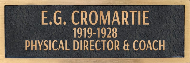 Bronze plaque for E.G. Cromartie, retired 1928