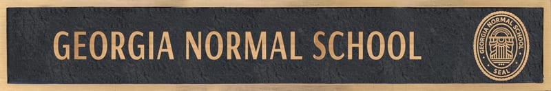 School name plaque: Georgia Normal School